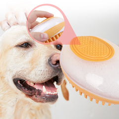 Pamper Your Pet with 2-in-1 Silicone Bath Brush for Grooming