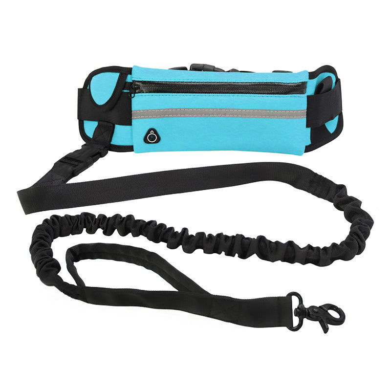 Hands-Free Dog Leash with Bungee, Phone Pocket, & Bottle