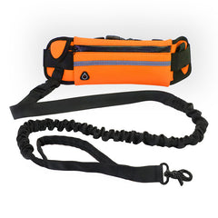 Hands-Free Dog Leash with Bungee, Phone Pocket, & Bottle