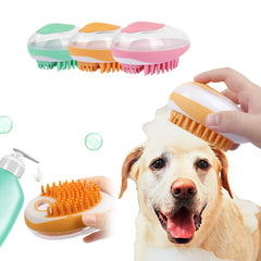 Pamper Your Pet with 2-in-1 Silicone Bath Brush for Grooming